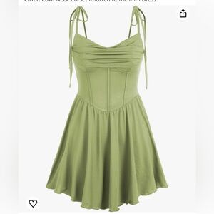 Cider cowl neck corseted dress